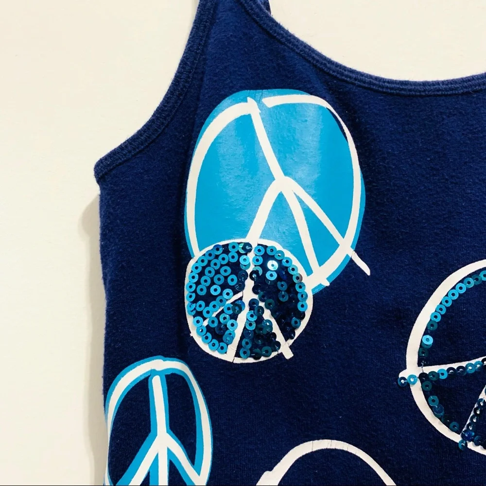 Justice Girl’s Blue Sequin Adjustable Tank Top